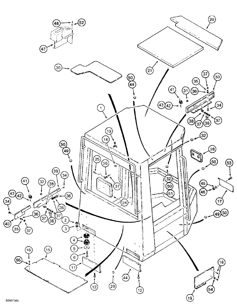 Схема запчастей Case 621B - (9-091A) - CANOPY, GRAY (09) - CHASSIS/ATTACHMENTS