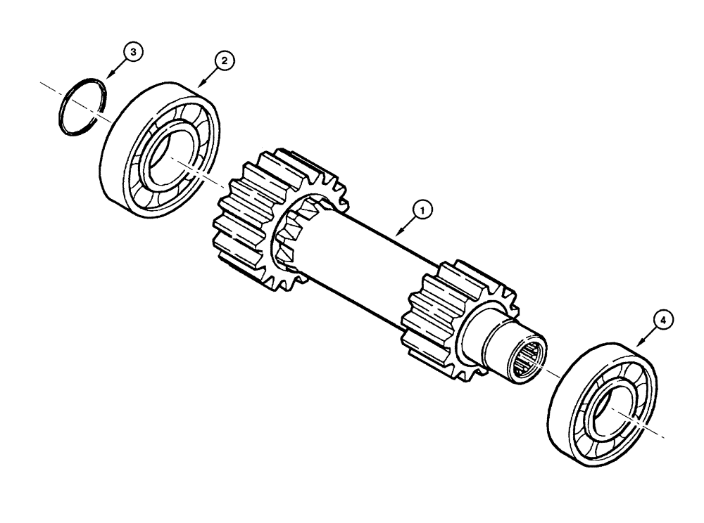 Схема запчастей Case 885 - (06.08[00]) - TRANSMISSION - 1 ST SPEED AXLE (06) - POWER TRAIN