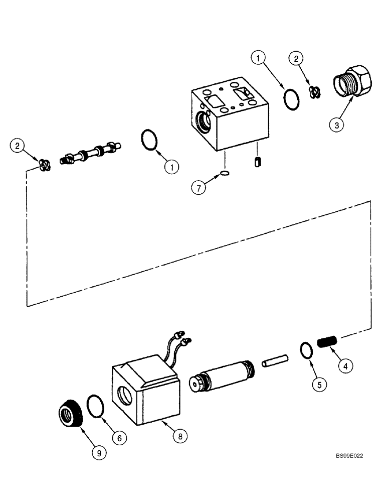 Схема запчастей Case 688G - (8-42) - FRAME LEVEL LOCKOUT VALVE (SERIES 2 686GXR AND 688G) (08) - HYDRAULICS