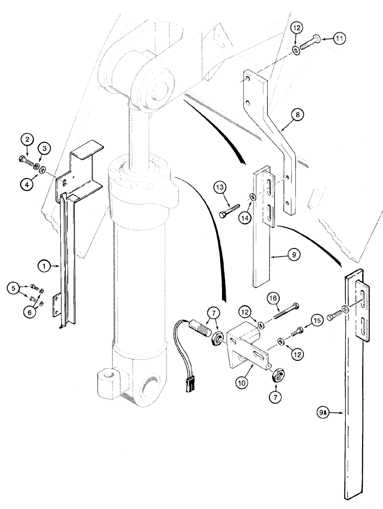 Схема запчастей Case 621C - (09-001) - CONTROL RETURN-TO-DIG, Z BAR LOADER (09) - CHASSIS