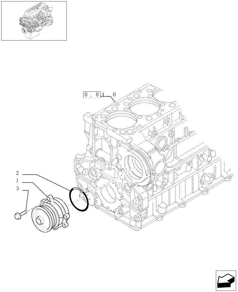 Схема запчастей Case F3AE0684G B004 - (0.32.0[01]) - WATER PUMP & RELATED PARTS (500364473) 