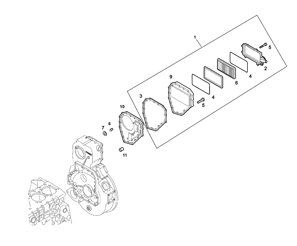 Схема запчастей Case 330B - (01A00000299[001]) - BREATHER ASSY (87599677) (01) - ENGINE