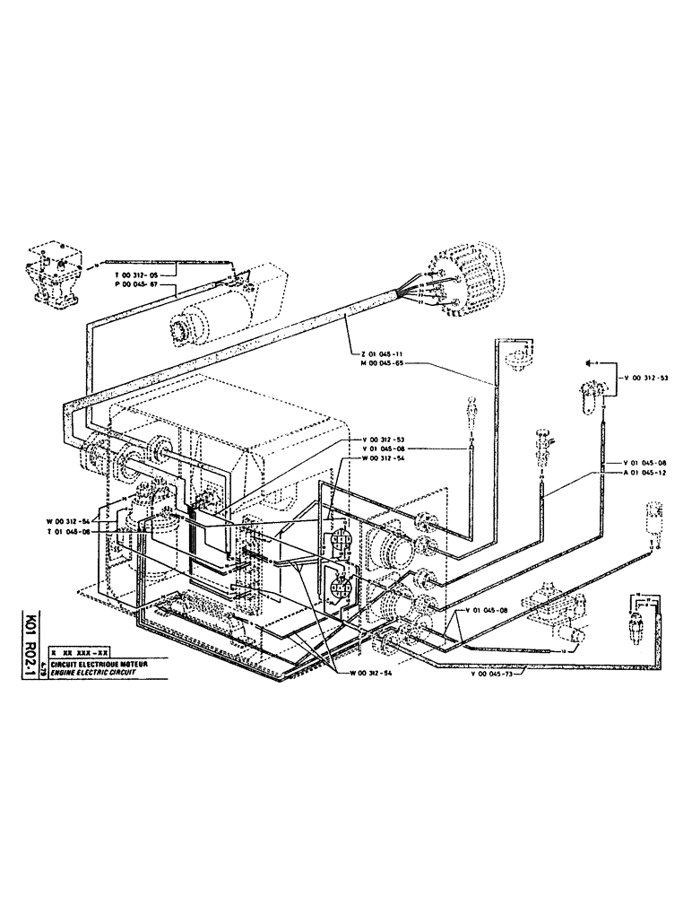 Схема запчастей Case 160CL - (255) - ENGINE ELECTRIC CIRCUIT (06) - ELECTRICAL SYSTEMS