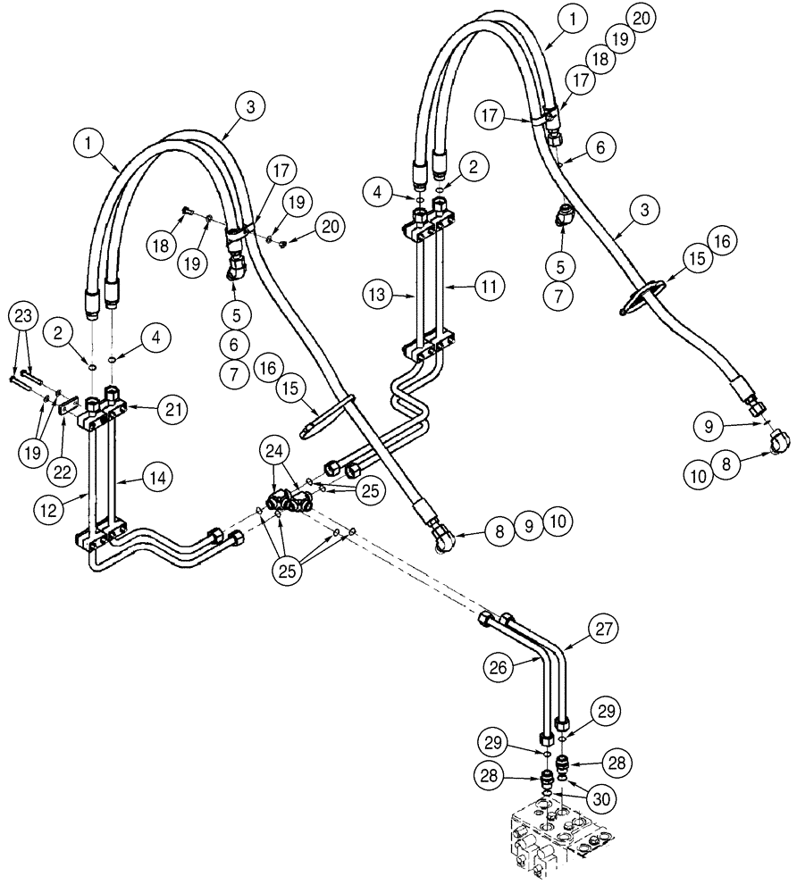 Схема запчастей Case 521D - (08-07) - HYDRAULICS - LOADER BUCKET (08) - HYDRAULICS