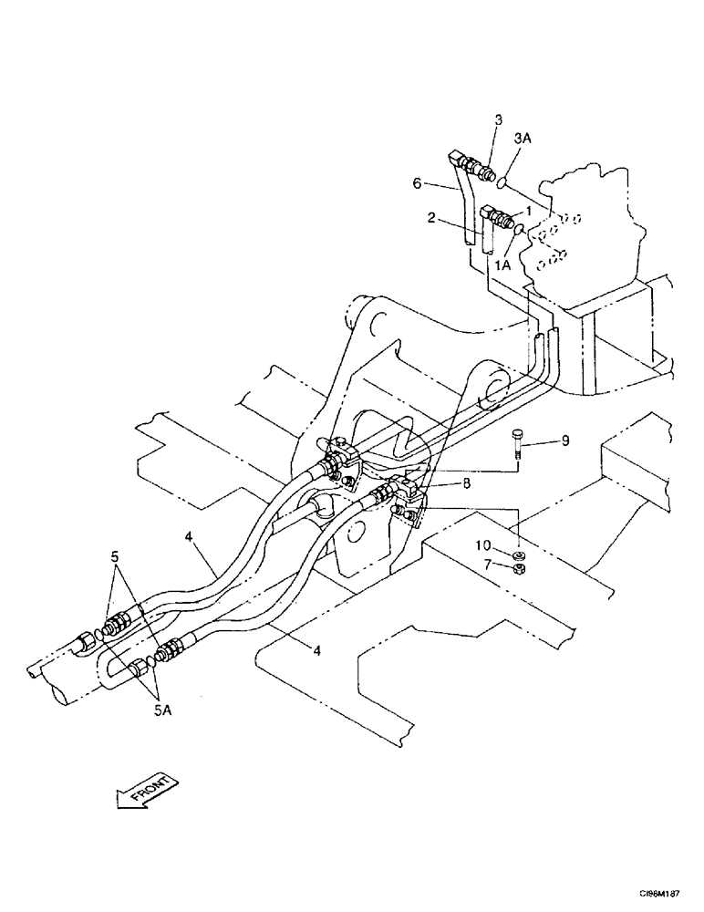 Схема запчастей Case 9007B - (8-014) - HYDRAULIC CIRCUIT - BOOM (08) - HYDRAULICS