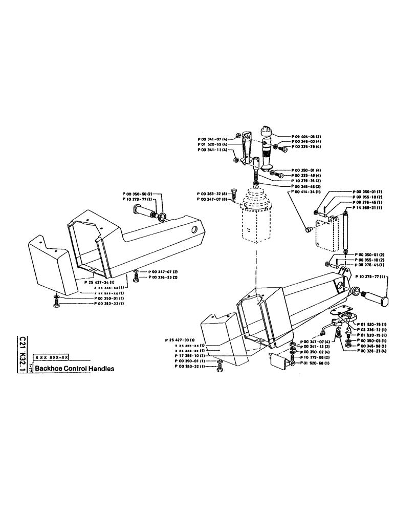 Схема запчастей Case 160CL - (29) - BACKHOE CONTROL HANDLES (05) - UPPERSTRUCTURE CHASSIS