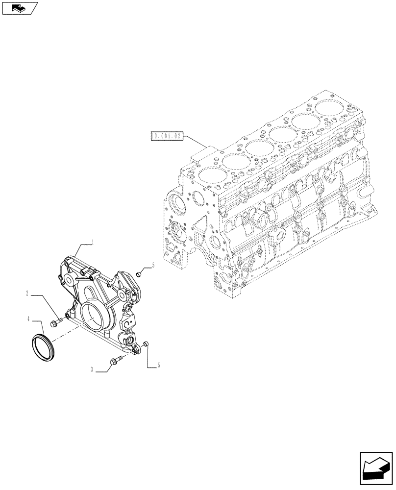 Схема запчастей Case 821F - (10.102.02) - CRANKCASE COVERS (10) - ENGINE