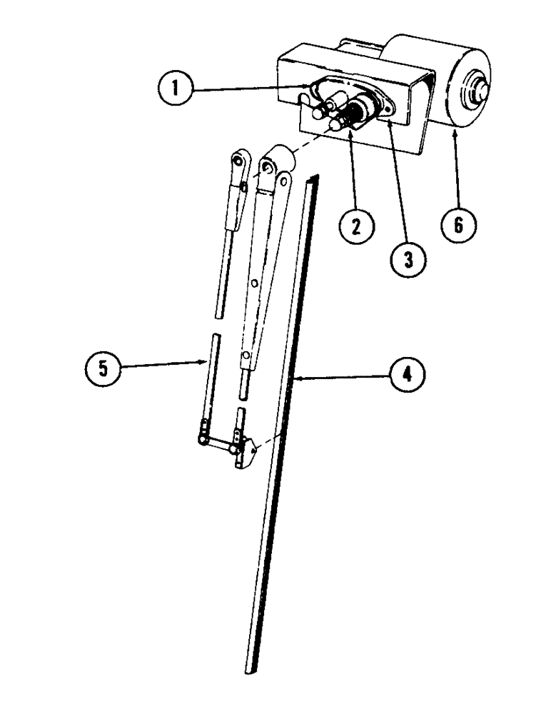 Схема запчастей Case 40 - (108) - WINDSHIELD WIPER KIT, (USED ON UNITS WITH PIN 6270716 THRU 6270854) (55) - ELECTRICAL SYSTEMS