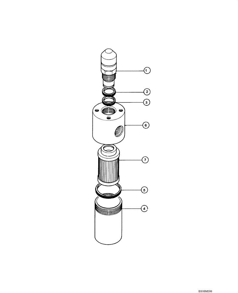 Схема запчастей Case 845 - (08.37[00]) - DIFFERENTIAL LOCK - HYDRAULIC OIL FILTER (08) - HYDRAULICS