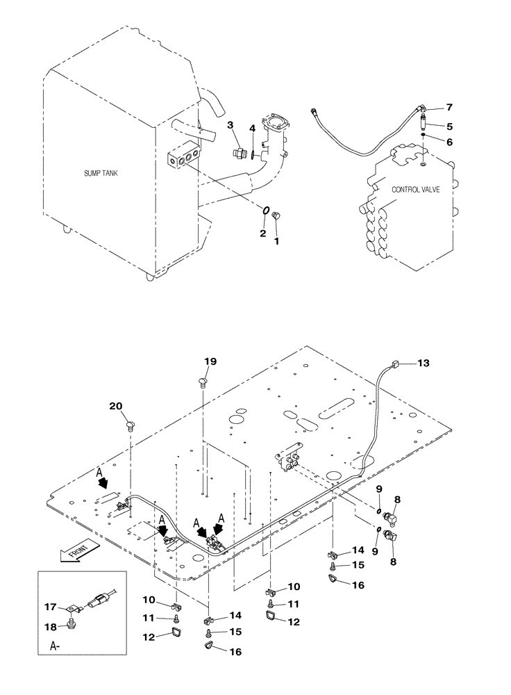 Схема запчастей Case CX250C - (08-039[00]) - HYDRAULIC CIRCUIT - PLUG, BLANK-OFF - OPTIONAL (08) - HYDRAULICS