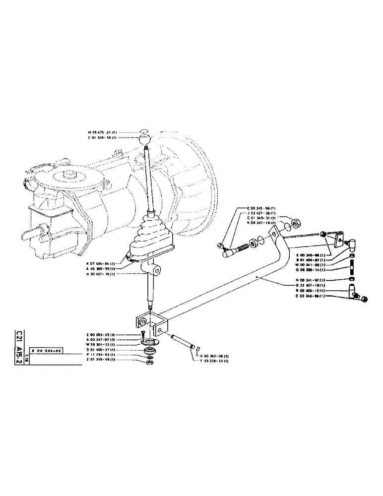 Схема запчастей Case 75P - (042) - GEARBOX CONTROL (05) - UPPERSTRUCTURE CHASSIS