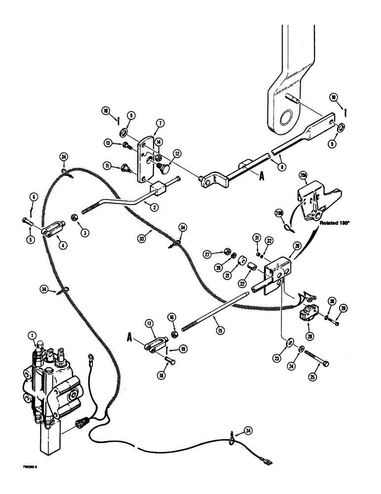 Схема запчастей Case 350B - (250) - LOADER RETURN-TO-DIG AND ANTIROLLBACK (05) - UPPERSTRUCTURE CHASSIS