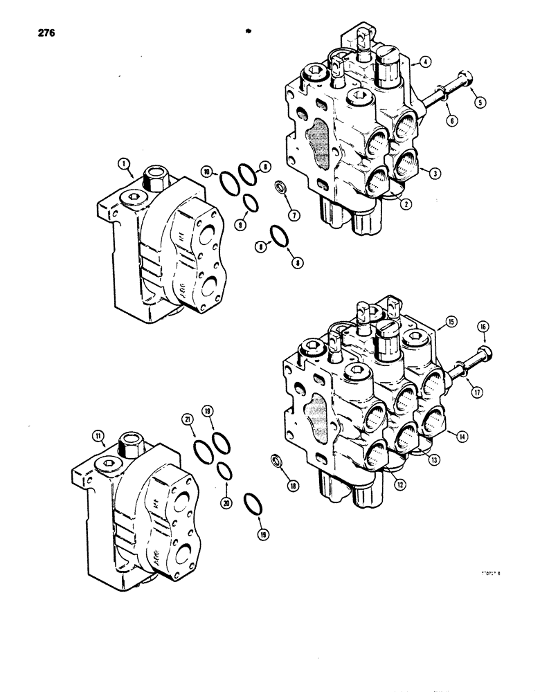 Схема запчастей Case 850B - (276) - R34589 TWO SPOOL CONTROL VALVE, TILT DOZER (07) - HYDRAULIC SYSTEM