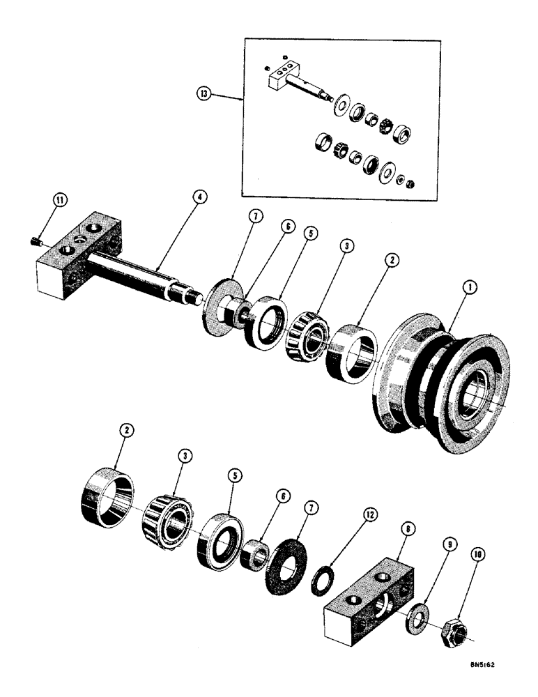 Схема запчастей Case 800 - (128) - TRACK ROLLER (04) - UNDERCARRIAGE