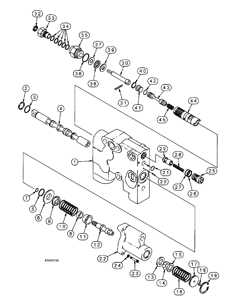 Схема запчастей Case 590SL - (9-09) - AUXILIARY VALVE, HAND HELD SECTION (08) - HYDRAULICS