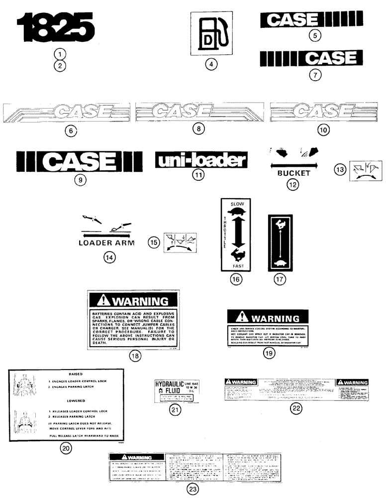 Схема запчастей Case 1825 - (9-56) - DECALS - DUTCH, EUROPEAN MODELS (09) - CHASSIS/ATTACHMENTS