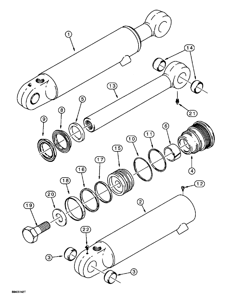 Схема запчастей Case 580SL - (8-150) - LOADER CLAM CYLINDERS (08) - HYDRAULICS