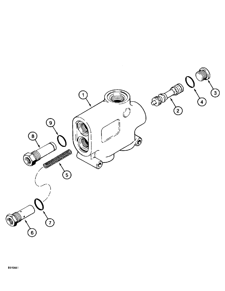 Схема запчастей Case 560 - (5-20) - PRIORITY FLOW DIVIDER VALVE ASSEMBLY - H672904 (05) - STEERING