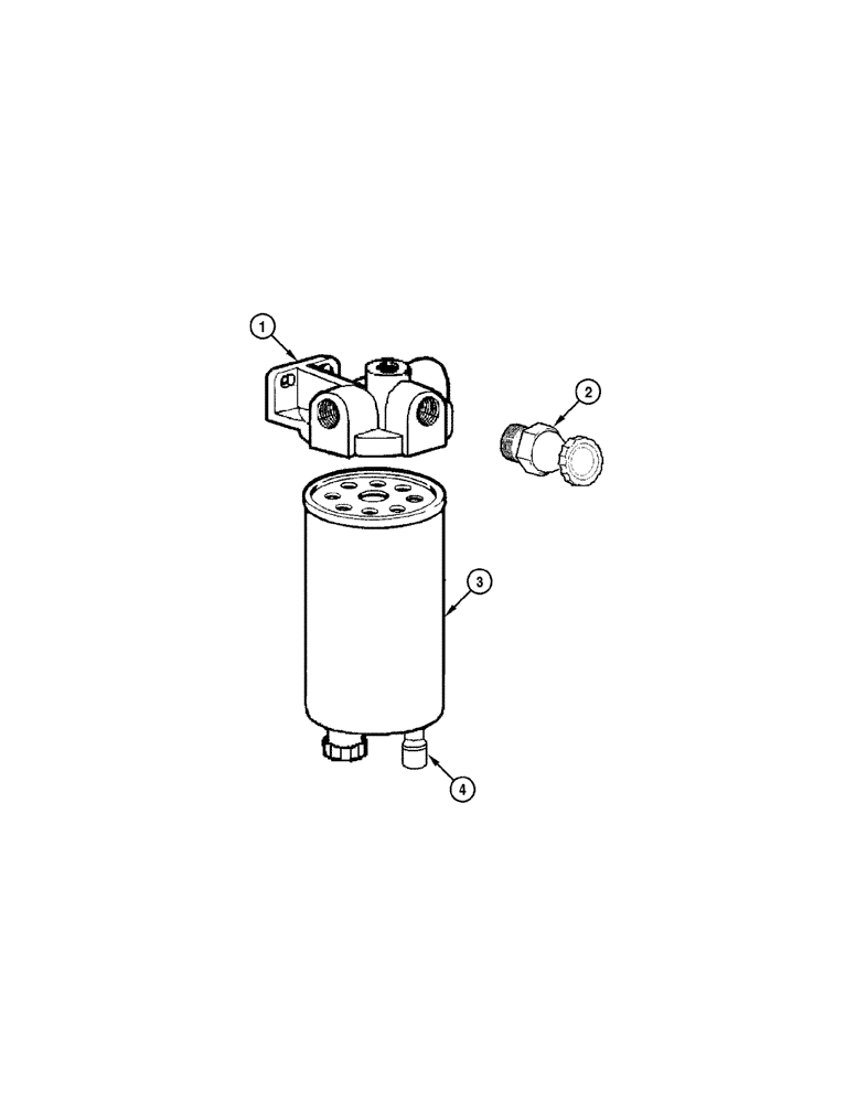 Схема запчастей Case 845 DHP - (03-12[01]) - FUEL FILTER - WATER SEPARATOR (03) - FUEL SYSTEM