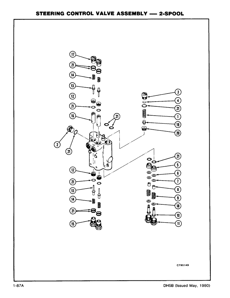 Схема запчастей Case DH5 - (1-87A) - STEERING CONTROL VALVE ASSEMBLY - 2-SPOOL (41) - STEERING