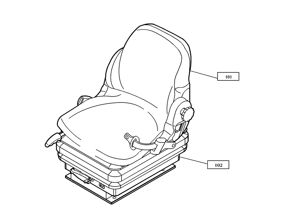 Схема запчастей Case 321D - (34.502[002]) - OPERATORS SEAT CANOPY (OPTION) (S/N 591052-UP) No Description