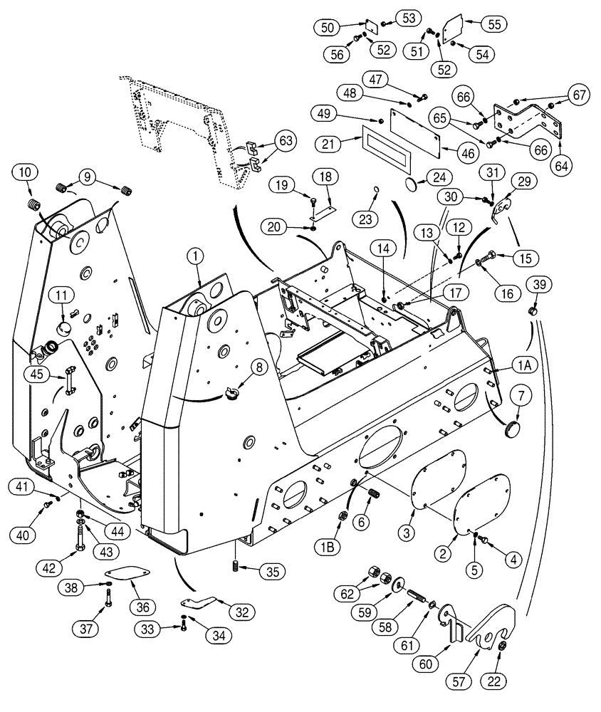 Схема запчастей Case 90XT - (09-08) - CHASSIS (09) - CHASSIS