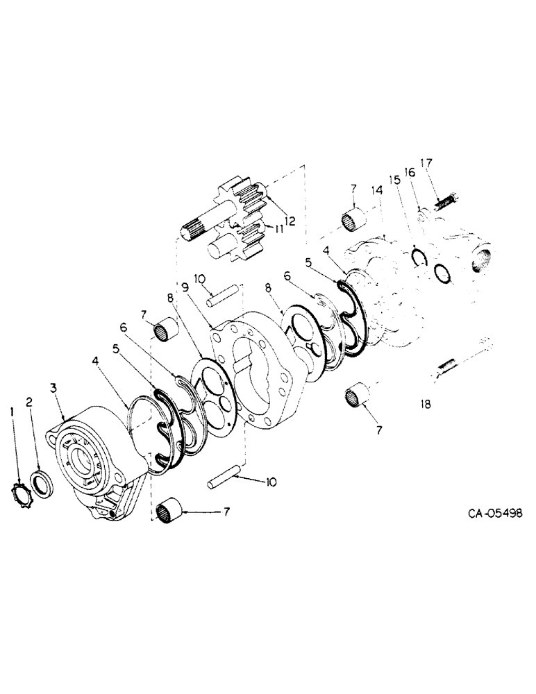 Схема запчастей Case 4150 - (10-29) - HYDRAULICS, HYDRAULIC PUMP (07) - HYDRAULICS