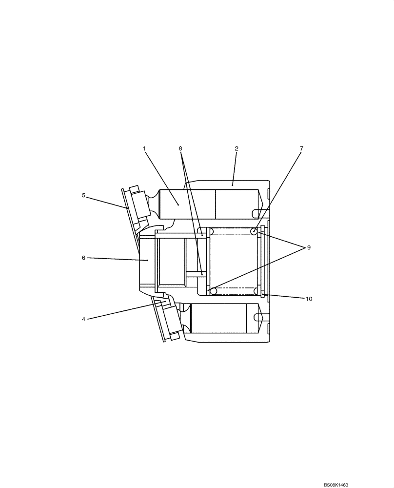 Схема запчастей Case CX50B - (07-030) - ROTARY ASSY (PY10V01005F1) ELECTRICAL AND HYDRAULIC COMPONENTS