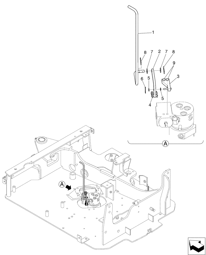 Схема запчастей Case CX17B - (01-029) - LEVER ASSY, CONTROL - CRAWLER (90) - PLATFORM, CAB, BODYWORK AND DECALS