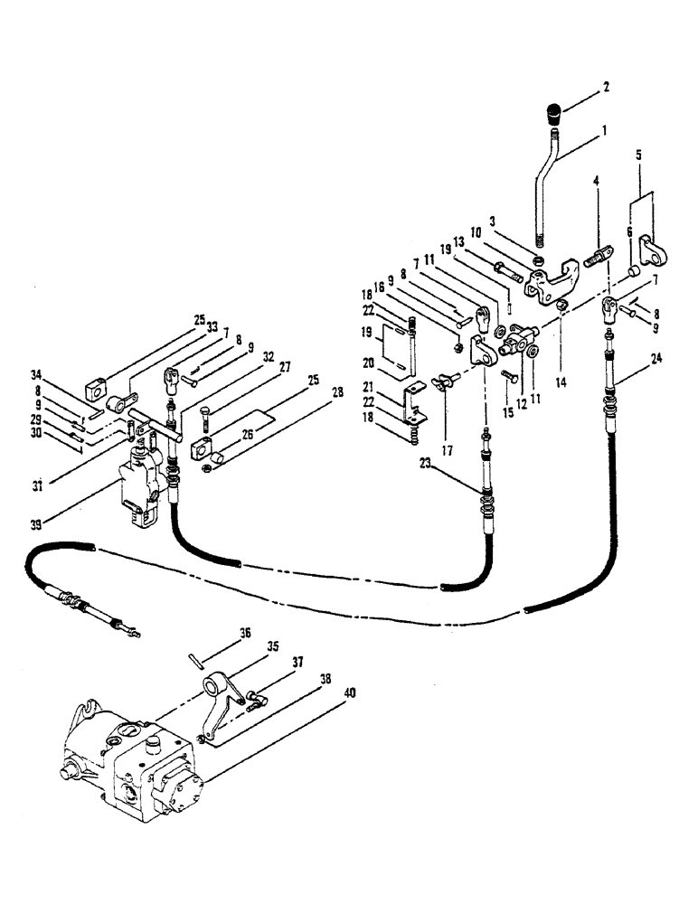 Схема запчастей Case 30 - (10) - PROPULSION PUMP, STEERING AND VALVE CONTROLS 