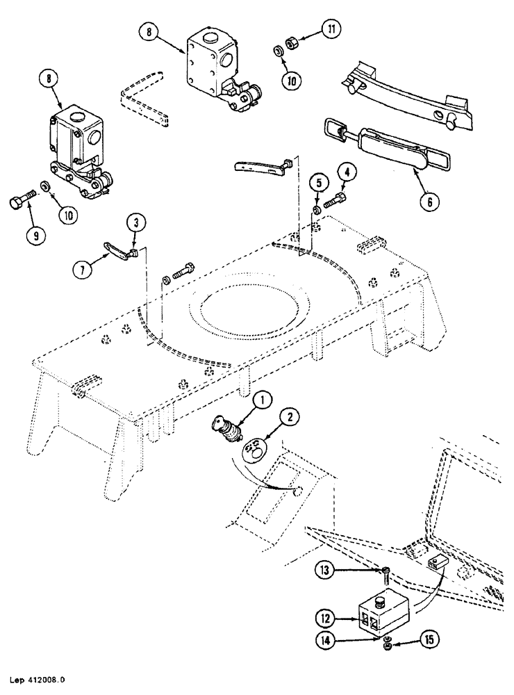 Схема запчастей Case 688B - (30) - UPPERSTRUCTURE SWING LIMITER (05) - UPPERSTRUCTURE CHASSIS