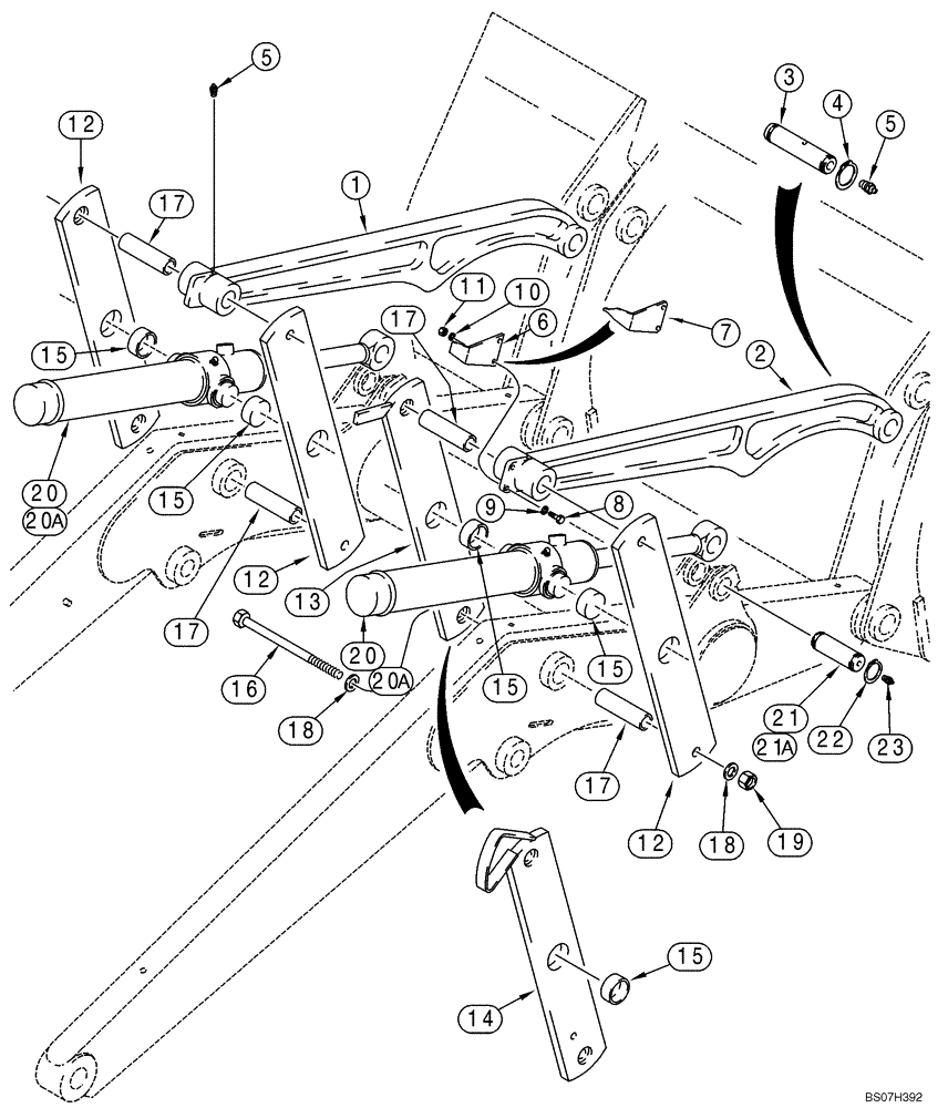 Схема запчастей Case 570MXT - (09-05) - FRAME - LOADER LINKAGE (09) - CHASSIS/ATTACHMENTS