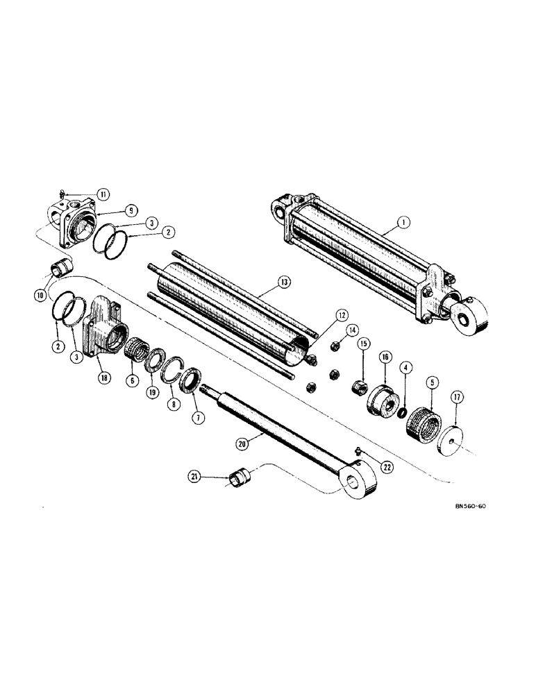 Схема запчастей Case 420C - (300) - D25052 HYDRAULIC STABILIZER CYLINDERS (07) - HYDRAULIC SYSTEM