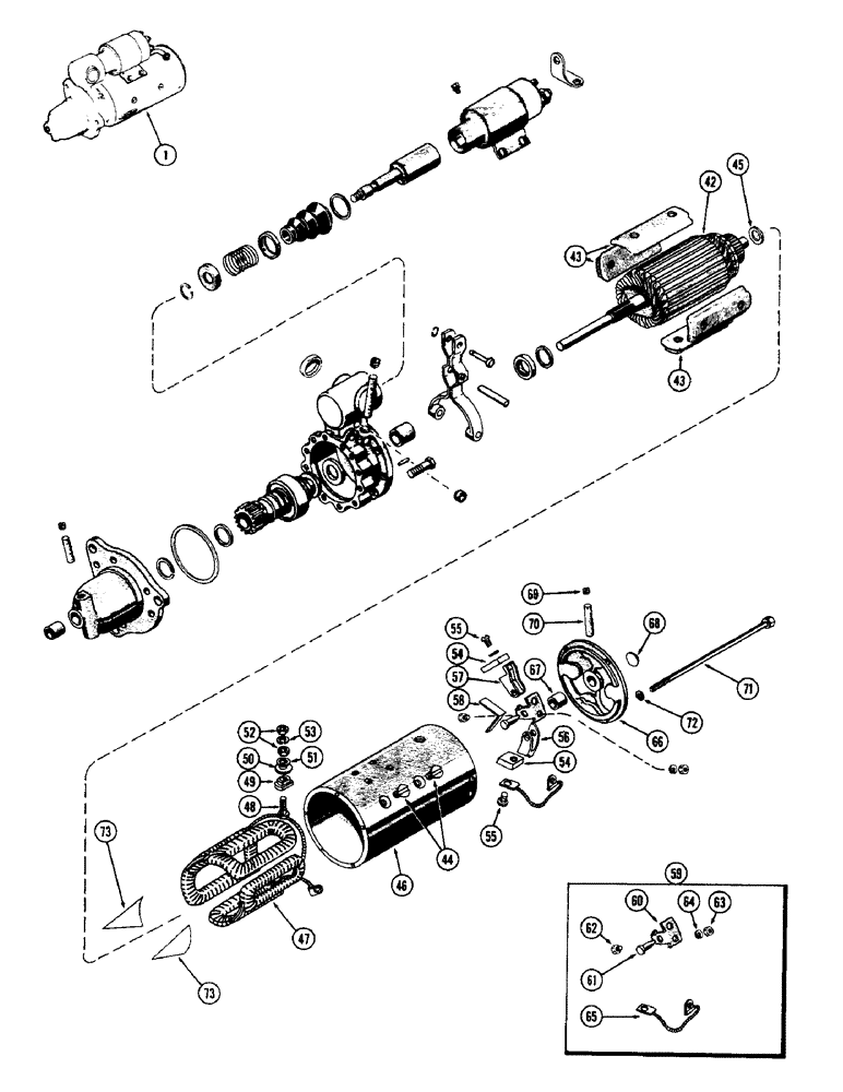 Схема запчастей Case W10B - (065C) - A20633 STARTER, (377) SPARK IGNITION ENGINE (04) - ELECTRICAL SYSTEMS