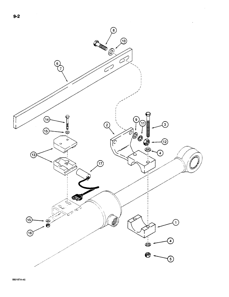 Схема запчастей Case W14C - (9-02) - LOADER BUCKET RETURN-TO-DIG (09) - CHASSIS/ATTACHMENTS