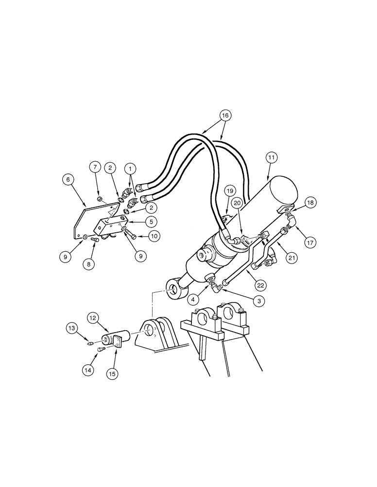 Схема запчастей Case 845 - (08-056[01]) - RIPPER HYDRAULIC CIRCUIT (08) - HYDRAULICS