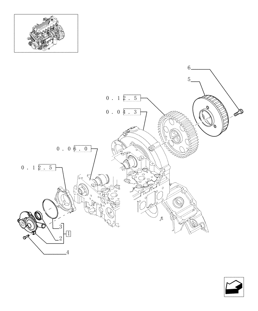 Схема запчастей Case F2CE9684D E001 - (0.04.5[01]) - ENGINE BREATHERS (504136621) 