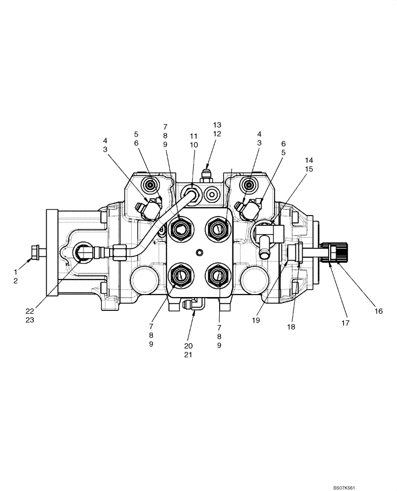 Схема запчастей Case 450CT - (06-11) - HYDROSTATICS - PUMP FITTINGS (450CT) (06) - POWER TRAIN