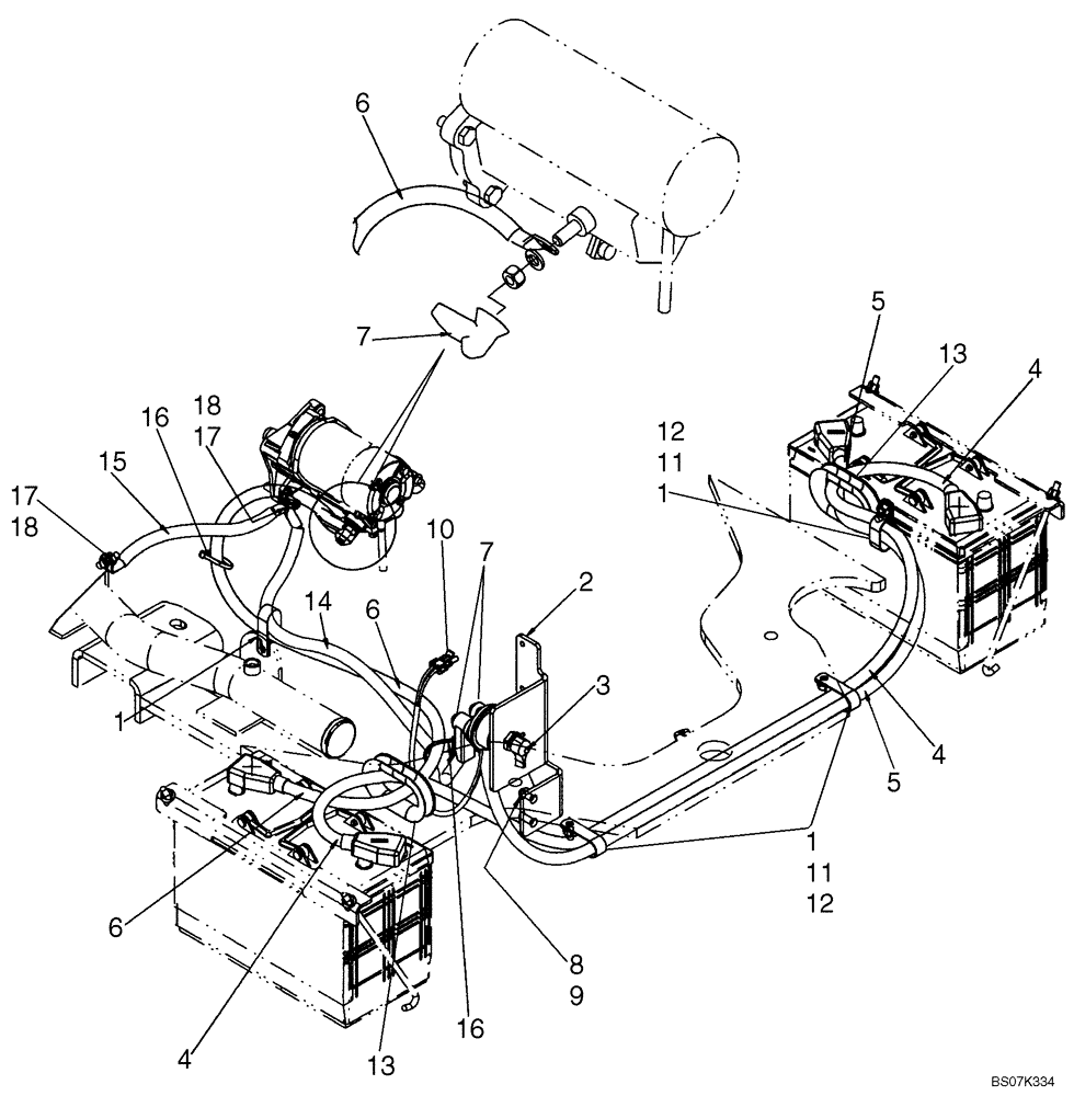 Схема запчастей Case 521E - (04-26) - BATTERY - CABLES (04) - ELECTRICAL SYSTEMS