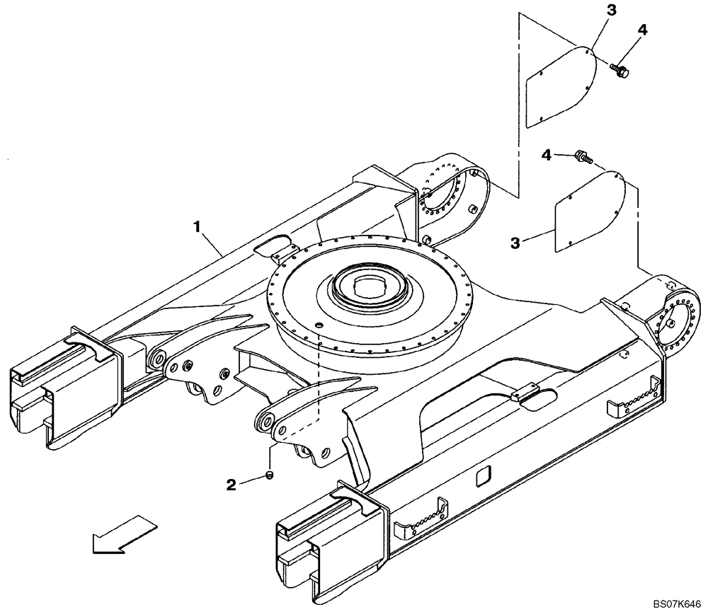 Схема запчастей Case CX130B - (05-19) - UNDERCARRIAGE - MODELS WITH DOZER BLADE (11) - TRACKS/STEERING