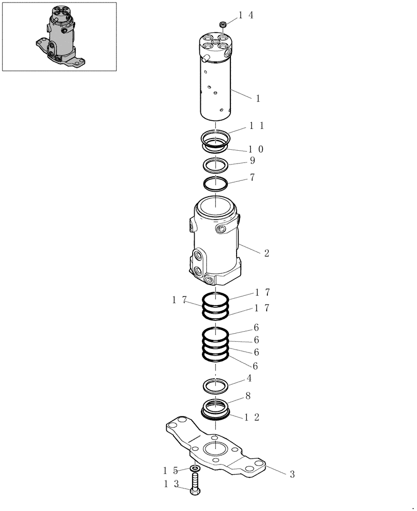 Схема запчастей Case CX31B - (3.060A[01]) - JOINT ASSY, SWIVEL - COMPONENTS (35) - HYDRAULIC SYSTEMS