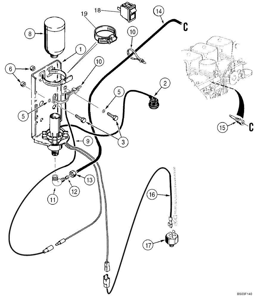 Схема запчастей Case 650K - (04-22) - COLD START SYSTEM (04) - ELECTRICAL SYSTEMS