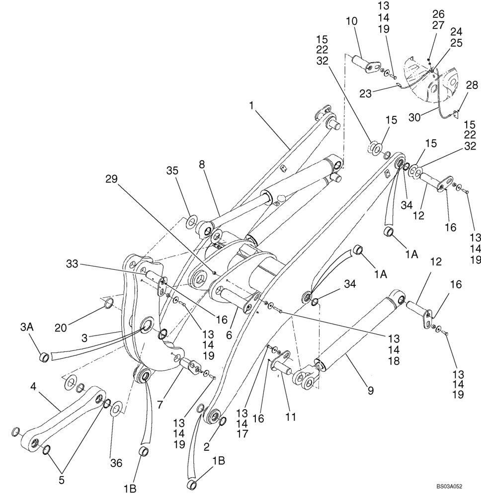 Схема запчастей Case 621D - (09-05) - FRAME - LOADER LIFT, Z BAR LOADER (09) - CHASSIS