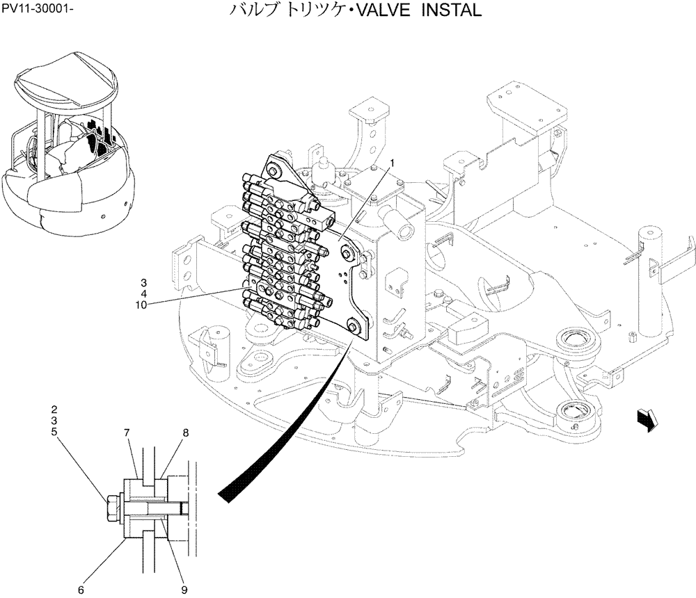 Схема запчастей Case CX27B - (01-020) - VALVE INSTAL (35) - HYDRAULIC SYSTEMS