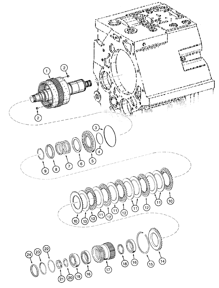 Схема запчастей Case 921C - (06-20L) - TRANSMISSION - CLUTCH ASSY, FOURTH (06) - POWER TRAIN