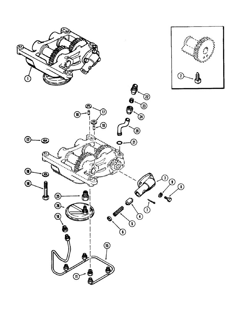 Схема запчастей Case 600 - (040) - BALANCER AND OIL PUMP, (336BD) AND (336BDT) DIESEL ENGINES (01) - ENGINE