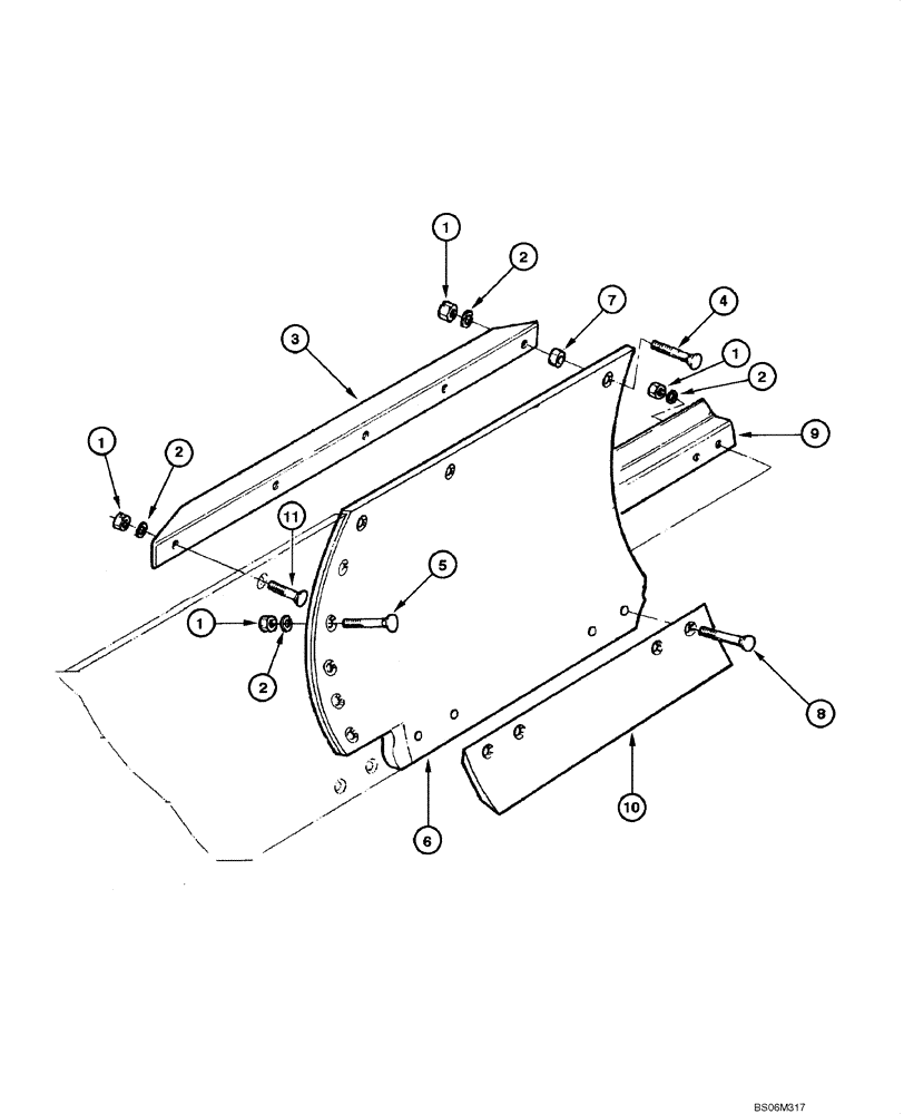 Схема запчастей Case 885 - (09.12[00]) - BLADE - EXTENSION RH - ASSEMBLY (OPTIONAL) (09) - CHASSIS