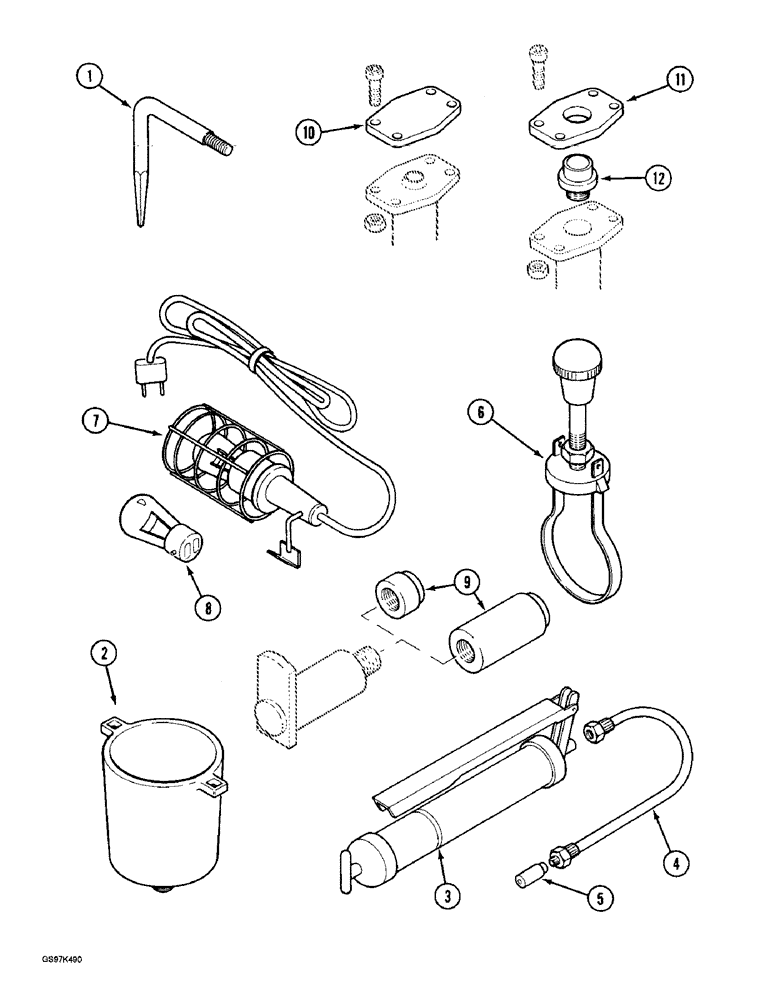 Схема запчастей Case 170C - (9-110) - TOOLS, STANDARD TOOL KIT (09) - CHASSIS