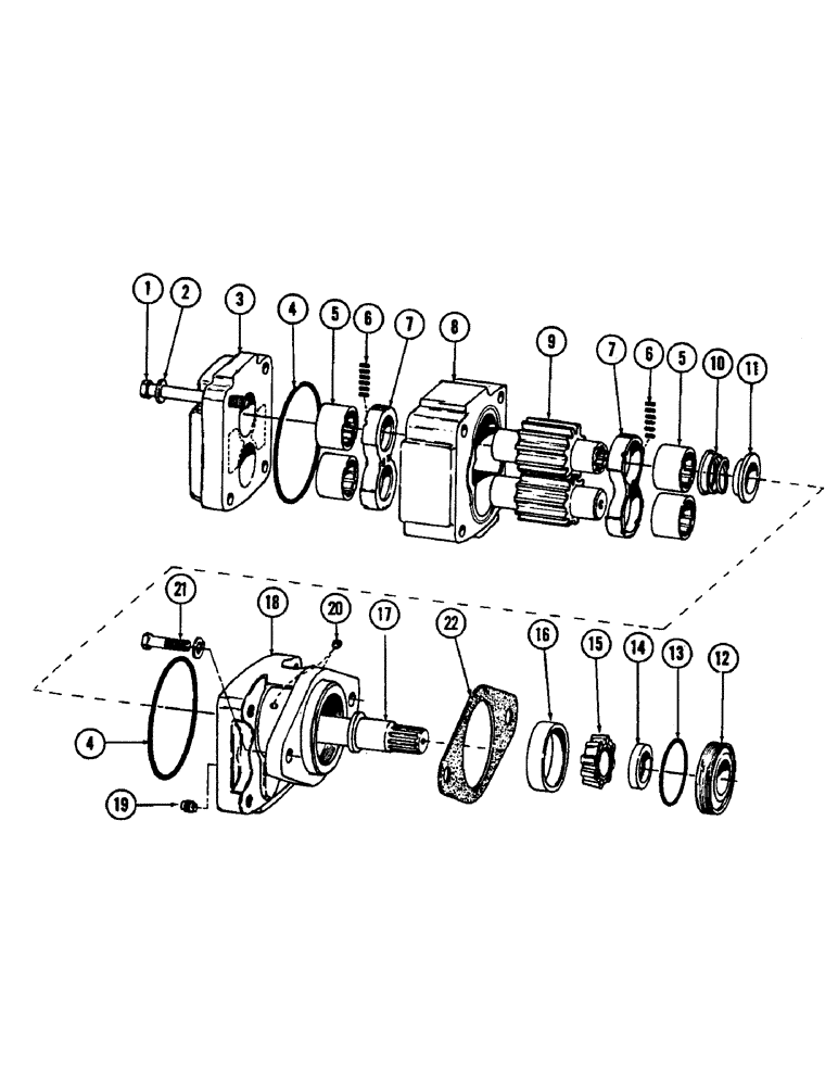 Схема запчастей Case 880B - (174) - SWING MOTOR (07) - HYDRAULIC SYSTEM