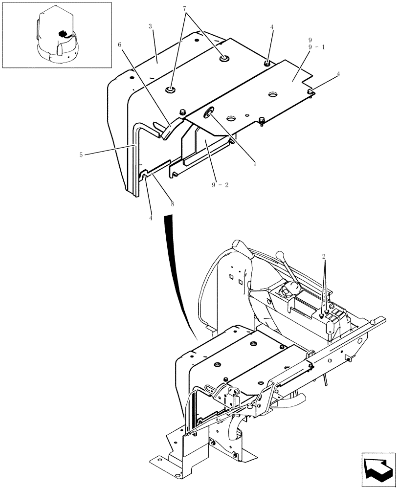 Схема запчастей Case CX31B - (284-18[1]) - CONDITIONING (WITHOUT HEATER) (50) - CAB CLIMATE CONTROL